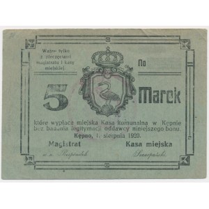 Kępno (Kempen I.P), 5 marek 1920 - BARDZO RZADKI