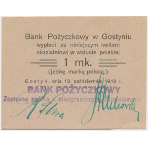 Gostyń, Bank Pożyczkowy, 1 marka 1919