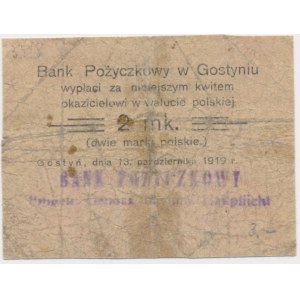 Gostyń, Bank Pożyczkowy, 2 marki 1919