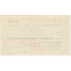 Starogard, czek na 1 złotych 1939