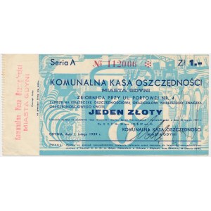 Gdynia, KKO, znaczek oszczędnościowy na 1 złoty 1939