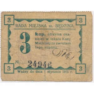 Bedzin, 3 kopecks 1915