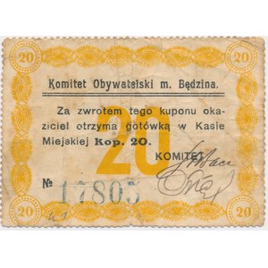 Będzin, 20 kopiejek 1914
