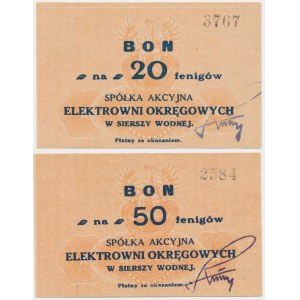 Siersza Wodna, zestaw 20-50 fenigów 1919 (2 szt.)