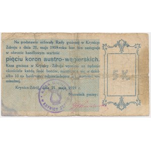 Krynica-Zdrój, 5 crowns 1919