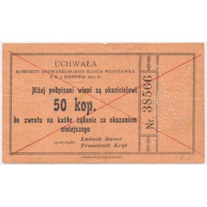 Wloclawek, 50 kopecks 1914