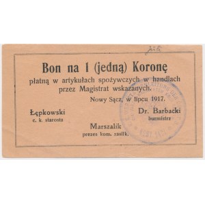 Nowy Sącz, 1 korona 1917 - lipiec
