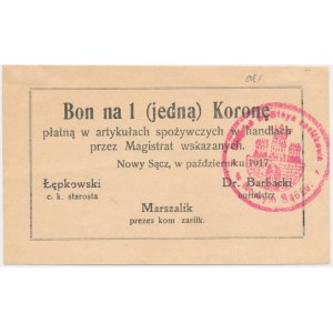 Nowy Sącz, 1 korona 1917 - październik