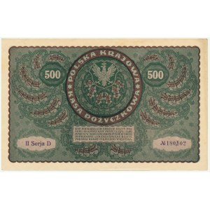 500 mariek 1919 - II séria D - vzácnejšie