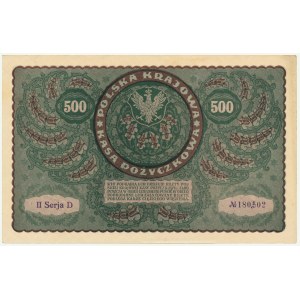 500 marek 1919 - II Serja D - rzadsza