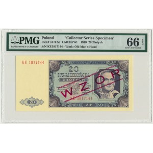 20 złotych 1948 - WZÓR - KE - PMG 66 EPQ