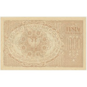 1.000 marek 1919 - Ser. ZR - małe S i wąska numeracja - rzadsza