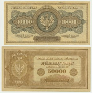 Zestaw, 10.000-50.000 marek 1922-23 (2 szt.)
