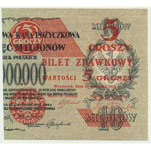 5 groszy 1924 - prawa połowa -
