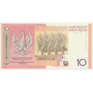 10 złotych 2008 - 90. Rocznica Odzyskania Niepodległości -