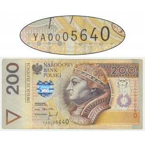 200 złotych 1994 - YA 00005640 - seria zastępcza - RZADKIE