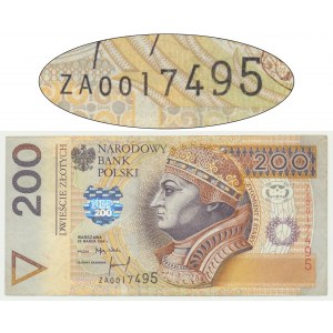 200 złotych 1994 - ZA - seria zastępcza TDLR - rzadsza