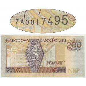 200 złotych 1994 - ZA - seria zastępcza TDLR - rzadsza