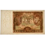 100 złotych 1932 - Ser.BA. - bez dodatkowych znaków wodnych - PMG 64