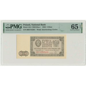 2 złote 1948 - BR - PMG 65 EPQ