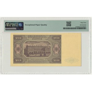 20 złotych 1948 - KA - PMG 64 EPQ