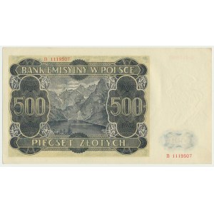 500 złotych 1940 - B -