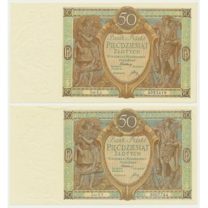 50 złotych 1929 - Ser.EJ. i EY. (2 szt.)