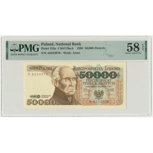 50.000 złotych 1989 - A - PMG 58 EPQ - POSZUKIWANA