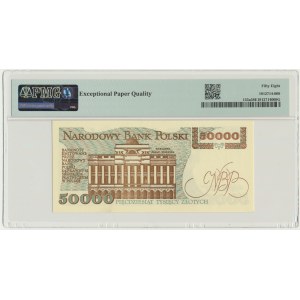 50.000 złotych 1989 - A - PMG 58 EPQ - POSZUKIWANA