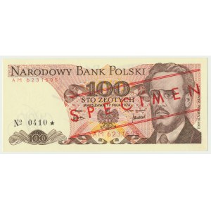 100 złotych 1976 - SPECIMEN/WZÓR - AM - No.0410 -