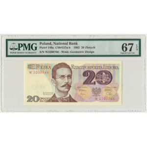 20 złotych 1982 - W - PMG 67 EPQ