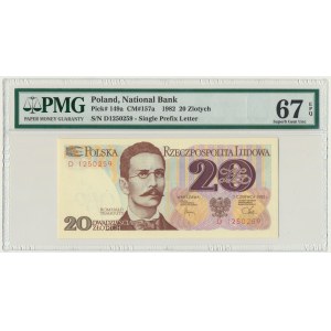 20 złotych 1982 - D - PMG 67 EPQ