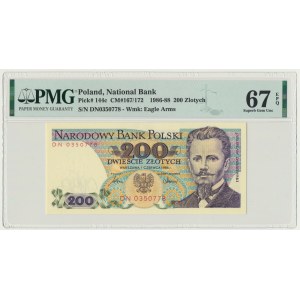 200 złotych 1986 - DN - PMG 67 EPQ