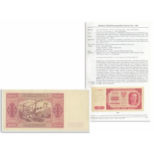 100 złotych 1948 - U - ILUSTROWANY W KATALOGU CZ.MIŁCZAKA