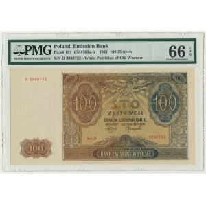 100 złotych 1941 - D - PMG 66 EPQ