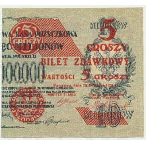 5 groszy 1924 - prawa połowa -