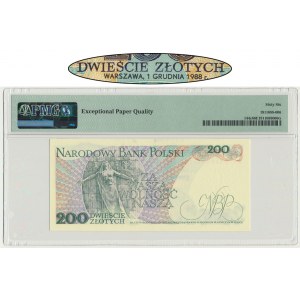 200 złotych 1988 - EP - PMG 66 EPQ - przesunięcie daty