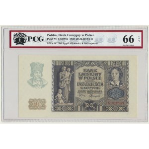 20 złotych 1940 - N - PCG 66 EPQ