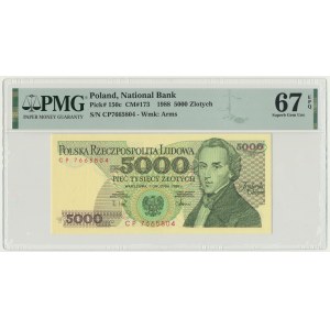 5.000 złotych 1988 - CP - PMG 67 EPQ - pierwsza seria rocznika