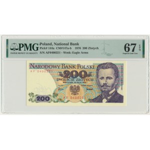 200 złotych 1976 - AF - PMG 67 EPQ