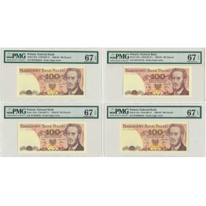 100 złotych 1988 - PMG 67 EPQ (4 szt.)