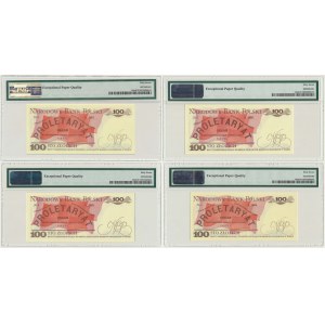 100 złotych 1988 - PMG 67 EPQ (4 szt.)