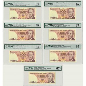 100 or 1986 - PMG 67 EPQ (7 pièces)