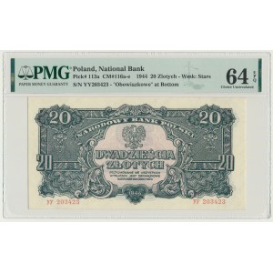 20 złotych 1944 ...owe - YY - PMG 64 EPQ