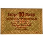 Danzig, 10 Pfennige 1923 - October - watermark squares -