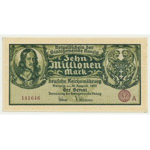 Danzig, 10 milion Mark 1923 - A -