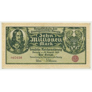 Danzig, 10 milion Mark 1923 - without prefix -