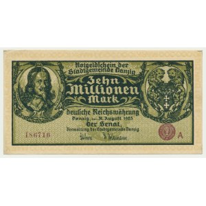 Danzig, 10 milion Mark 1923 - A -