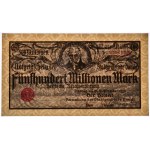 Danzig, 500 million Mark 1923 - gray purple print -