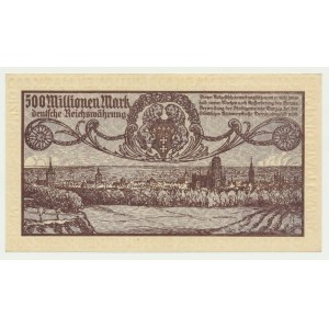 Danzig, 500 million Mark 1923 - creamy print -